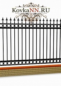 Забор с элементами ковки 8