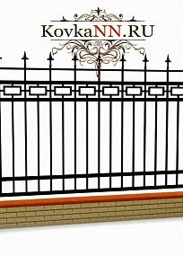 Забор с элементами ковки 3