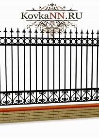 Забор с элементами ковки 7