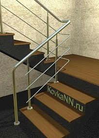 Перила с тремя ригелями