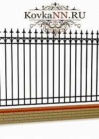 Забор с элементами ковки 9