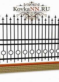 Забор с элементами ковки 6