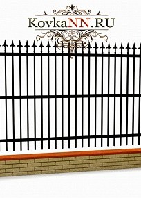 Забор с элементами ковки 2