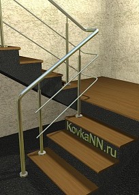 Перила с двумя ригелями