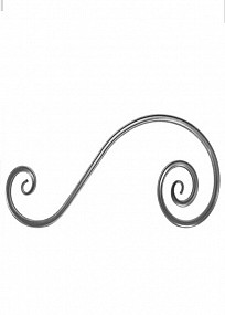 SK43.15 Вензель S  Размеры: 615x247 (1.2мм) Материал: Т15